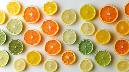 Assortment of Cut Citrus Fruits with Varying Slices