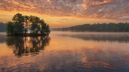 Obraz premium sunrise over the river