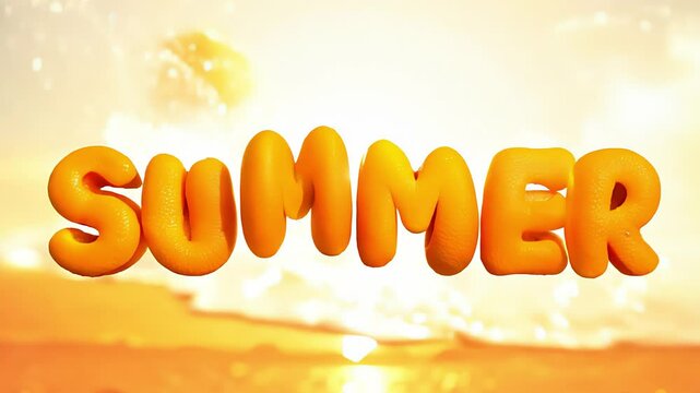 Word summer made of fruits. Created with Generative AI