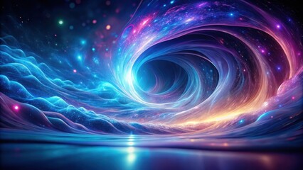 Obraz premium A mesmerizing swirl of nebulae, star dust, and celestial energy, creating a cosmic portal to the unknown