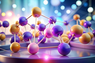 Obraz premium Bokeh Networking Event Digital Art Background Blurred Lights Vibrant Community Connectivity with Copy Space Photo Stock Concept for Creative Projects and Marketing