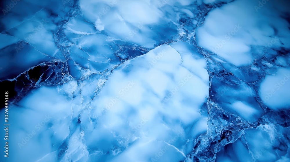 Wall mural abstract blue marble texture with fluid patterns and smooth surfaces, ideal for backgrounds or desig