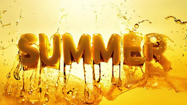 Word summer made of fruits. Created with Generative AI