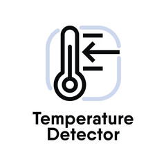 Temperature Detector vector information sign