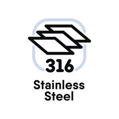 Stainless Steel 316 vector information sign