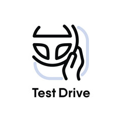 Test Drive vector information sign
