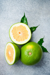 Fresh fruit sweety. Fresh organic citrus fruits, copy space. Close up.