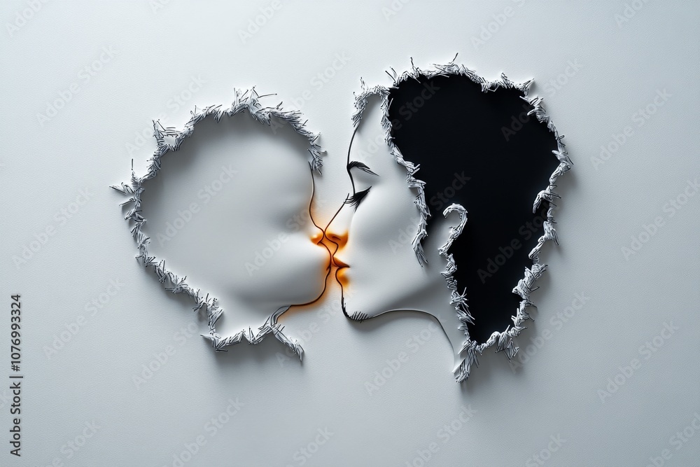 Poster a simple 2d drawing of a parent kissing their childâ€™s forehead, symbolizing warmth and care on a p
