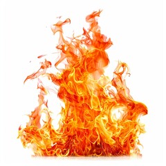 Fire flame isolated on a white background