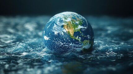 A melting earth is the subject of a graphic representing the concept of global warming