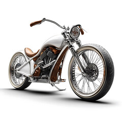 Photorealistic Bike Illustration with Clean White Background for Product Showcase