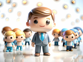 Fototapeta premium Bokeh Team Leadership Concept Digital Art Background Blurred Lights Leadership Elements Symbolizing Guidance Community Management Ads Copy Space Photo Stock