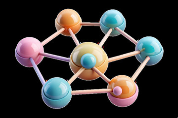 Fototapeta premium Soft Abstract Digital Art Community Connections Intertwining Lines Networking Relationships Colorful Design Ample Copy Space Modern Aesthetic Conceptual Imagery for Photo Stock