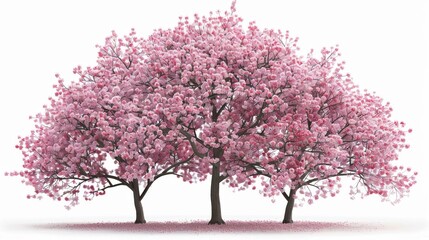 Obraz premium Beautiful cherry blossom trees in full bloom pink petals