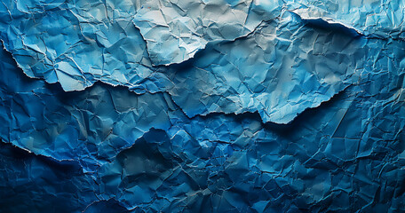 Fototapeta premium Abstract Blue Textured Waves Illuminated with Light