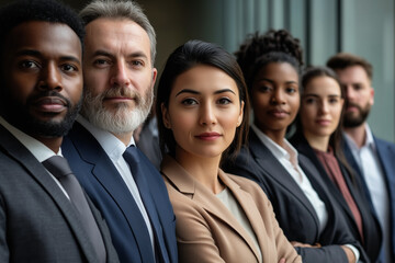 Fototapeta premium A multi-ethnic group of businesspeople in their work environment.
