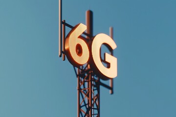 6G global network technology communication antenna tower – Representing the future of connectivity, advanced telecommunications, and cutting-edge infrastructure
