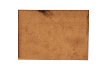 Vintage brown paper background Isolated on white background with clipping path.