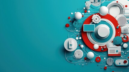 Obraz premium Explore smart home technology icons featured on a minimalist light background for enhanced modern living