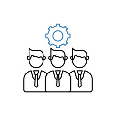 Obraz premium cooperation concept line icon. Simple element illustration. cooperation concept outline symbol design.