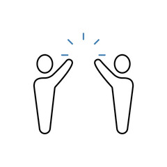 Obraz premium partnership concept line icon. Simple element illustration. partnership concept outline symbol design.