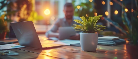 Collaborative Teamwork in a Modern Office Setting