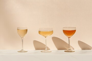 Fototapeta premium Beautifully composed photo of a crystal champagne glass – Showcasing elegance, celebration, and luxury in a refined setting