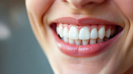 Obraz premium Wide and beautiful smile, great healthy fresh white teeth.