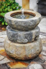 Naklejka premium Ornamental Fountain with Detailed Textures in Daylight
