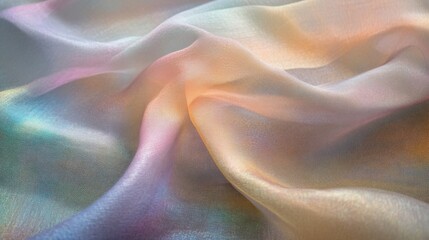 Obraz premium Iridescent Fabric Texture: Shimmering and Soft
