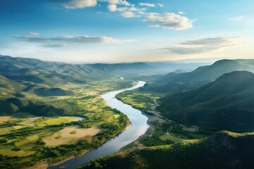 River mountain outdoors nature.