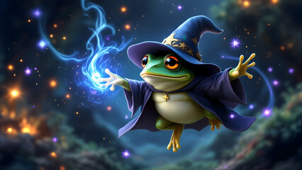 Fototapeta premium Frog Wizard Animation