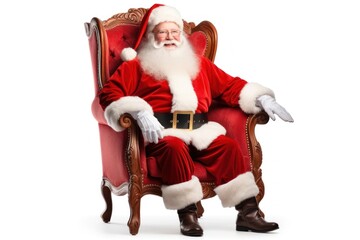 PNG Santa Claus christmas sitting chair.