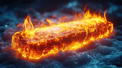 A thermometer burns brightly as a symbol of the rising temperatures brought on by climate change