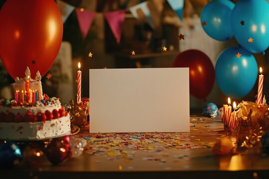 Colorful birthday bash with lively decor and cakes