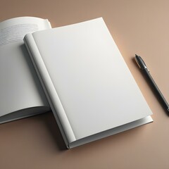 Book cover mock-up with a blank front page, ideal for authors or publishing designs
