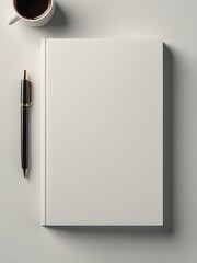 Book cover mock-up with a blank front page, ideal for authors or publishing designs