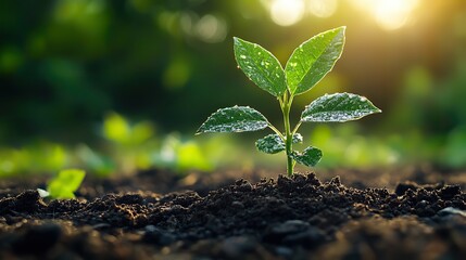 A vision of environmental technology shaping a sustainable green world, filled with positivity and the promise of a better future