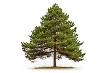 Obraz premium Pine tree plant fir white background.