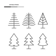 Obraz premium Christmas Tree Icon Vector Design.