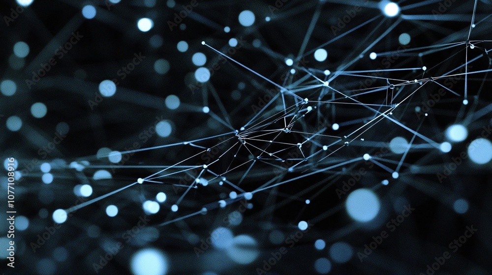 Aufkleber Plexus abstract technology background connecting lines and dots