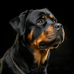 Fototapeta premium The Rottweiler is a strong, loyal, and confident dog, known for its protective nature, intelligence.