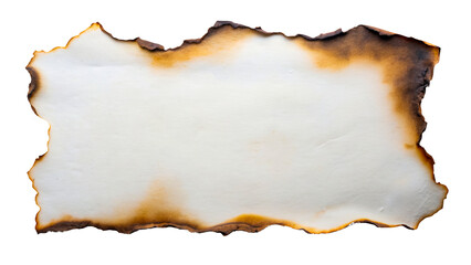 Burnt edges of blank parchment paper with vintage aesthetic perfect for old-world or rustic designs isolated on transparent 