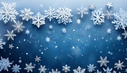 Winter banner with snowflakes.