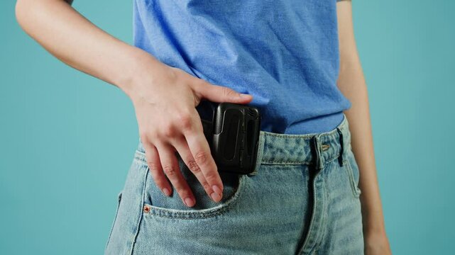 Pager beeper device close up on a desk, retro phone 90s instant communication and connection, sms messaging in the early 80s 90s digital age