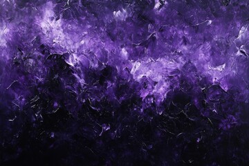 Obraz premium Abstract Purple and Black Fluid Art with Organic Marble Texture and Cosmic Vibes