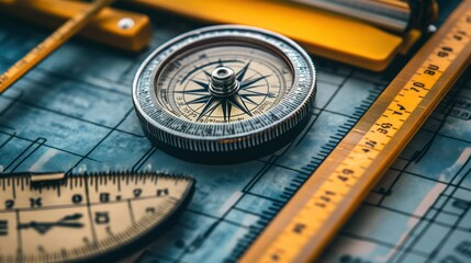 Compass and Ruler on a Gridded Map