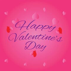 Valentine s Day Calligraphy Banner with Heart. Vector illustration. This colorful design is suitable for cards, backdrops, posters, and many other uses.