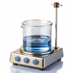A magnetic stirrer with a rotating magnetic field,
