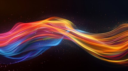 Obraz premium swoosh image vibrant colorful black background